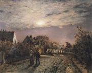 Jean Charles Cazin Sunday Evening in a Miner-s Village oil painting reproduction